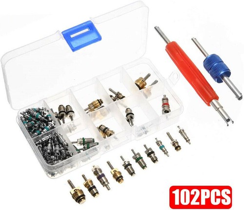 102x Assortimento di valvole per aria condizionata per auto AC R134a Inserto val - Foto 11 di 12