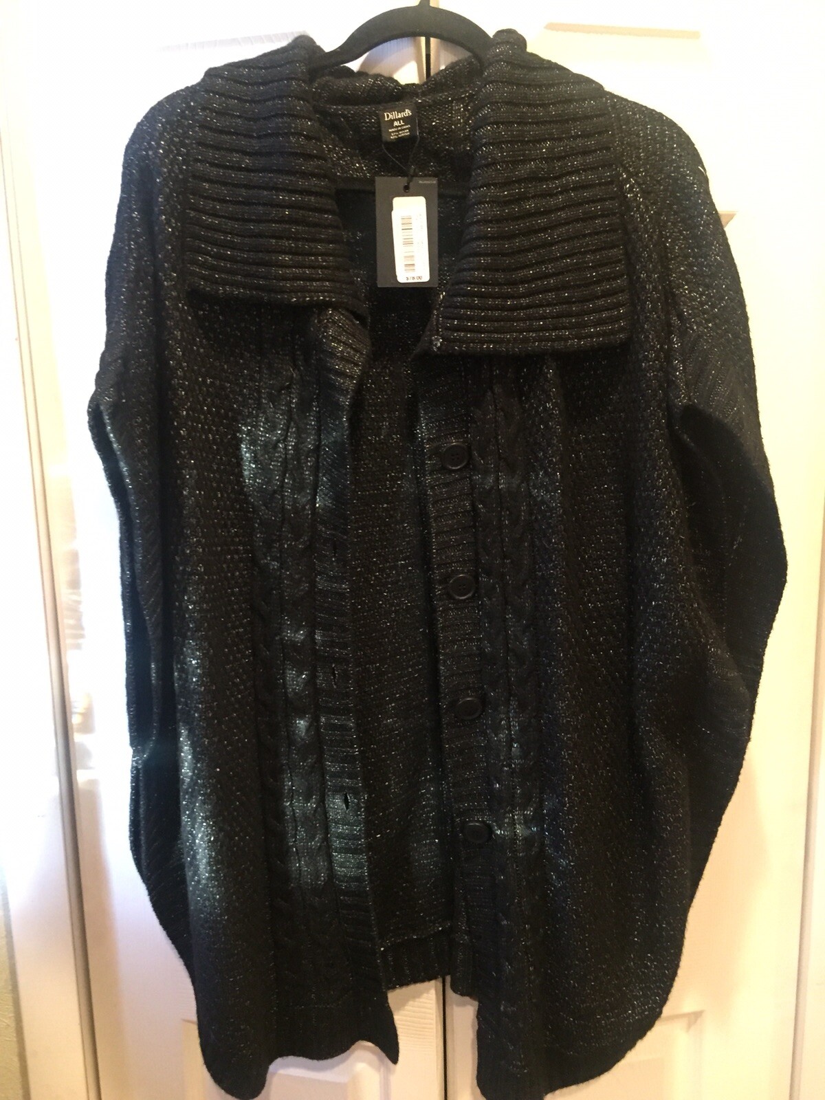 Dillards Womens Black Cardigan, One Size Fits All (retail 78.00) eBay