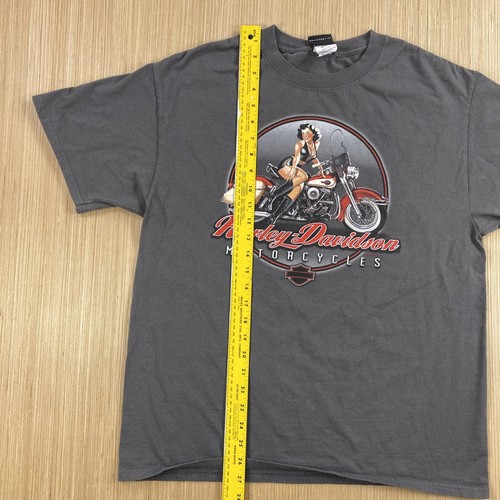 harley davidson camicia uomo grande grigia pin-up ragazza fatboy moto sport metallo - Foto 7 di 13