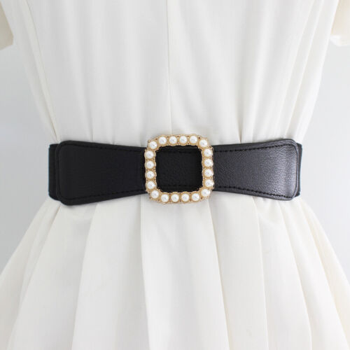 Moda Cintura Elástica Cintura Ancha Cinturón Elástico Para Mujer Vestido Abrigo Cinturón* - Imagen 1 de 12