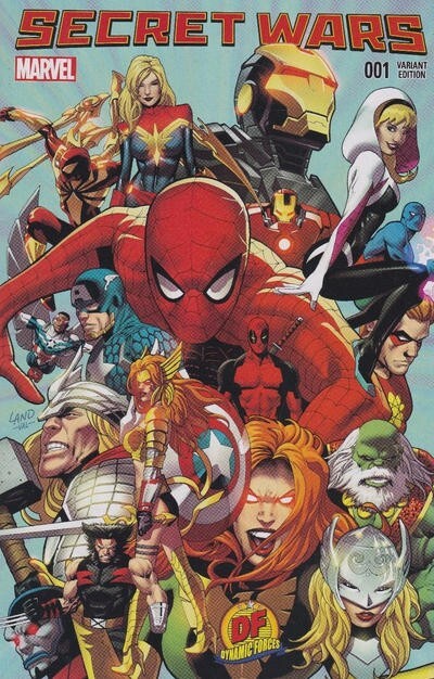 MARVEL-DF Exclusive Secret Wars #001 Variant Cover by Greg Land w