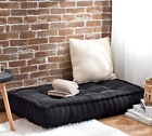 Floor Pillow Lounger Cushion Oversized Dorm Bedroom Apt Black Kids Bed Tufted