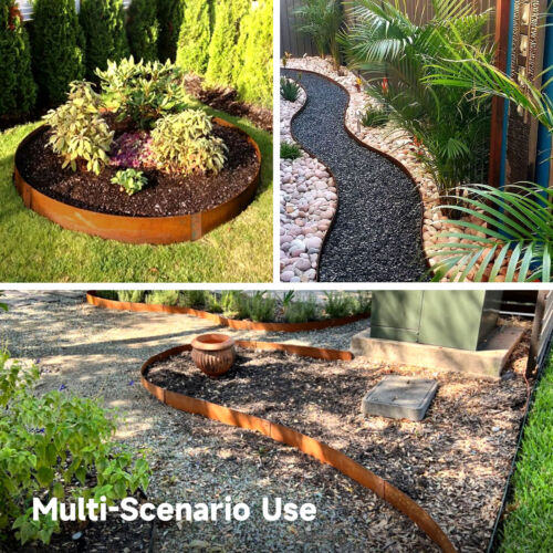 6-Packs Garden Edgings for Landscape Metal Steel Edging Lawn Borders for Outdoor - Picture 20 of 69