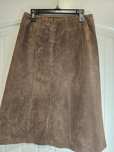 Falda Atelier Gamuza Aline Marrón Talla 2 - Imagen 4 de 6