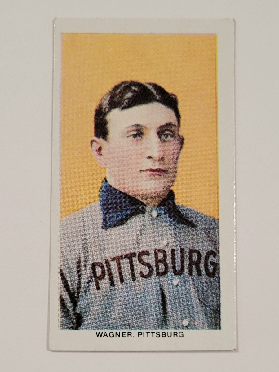 honus wagner tobacco card reprint Honus Wagner T-206 1910 Tobacco REPRINT Red Back Value $35,000 REPRINT Mini  Card