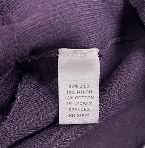 Banana Republic Dress Womens Petite Small Purple Silk Blend Sweater Dress Preppy - Picture 8 of 9