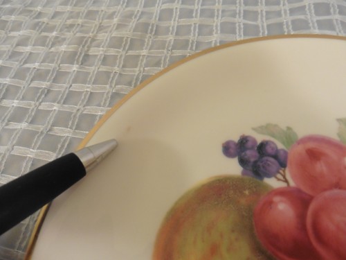 Vintage Fruit Dinner Plate w/ Gold Trim ZEH SCHERZER Bavaria Germany 7.5" - Picture 3 of 9