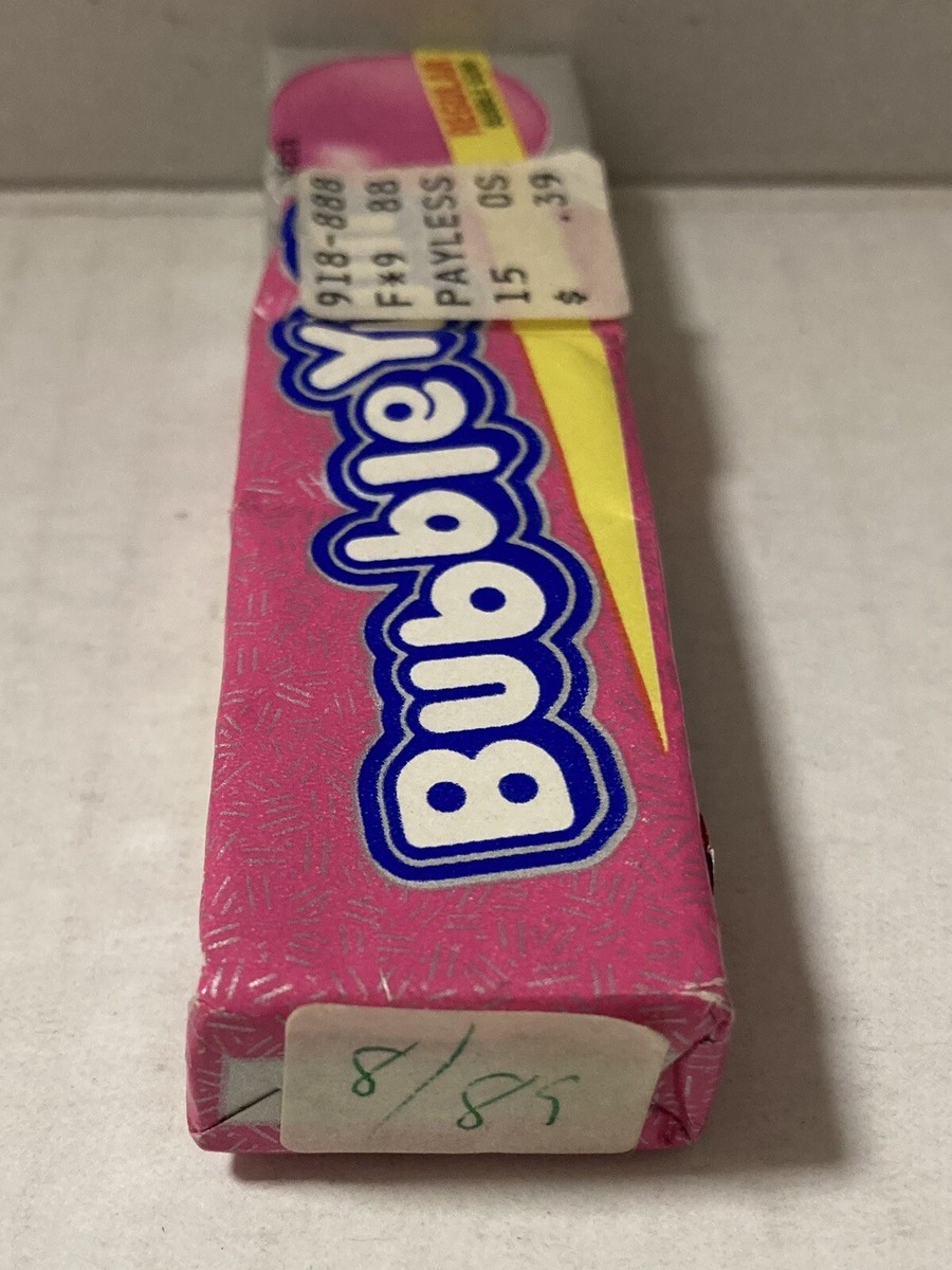 RARE Vintage 1989 Bubble Yum REGULAR Bubble Gum 5 Piece NOS