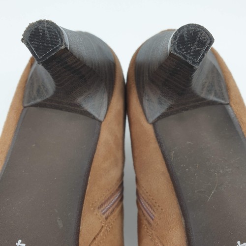 Clarks Botines Marrón Gamuza Cuero Tacones Talla 4 - Imagen 13 de 16