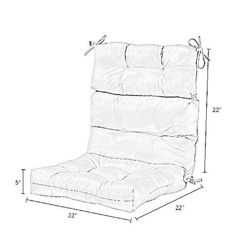 Greendale Home Fashions Roma Stripe Outdoor Hochlehner Stuhl UV-beständig 100% - Bild 6 von 8