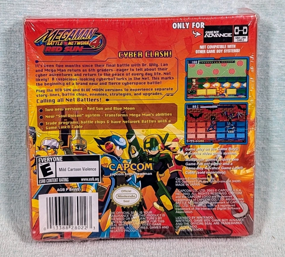 Mega Man Battle Network 4 Red Sun (Nintendo Game Boy Advance GBA, 2004) Sealed! - Image 3 of 4