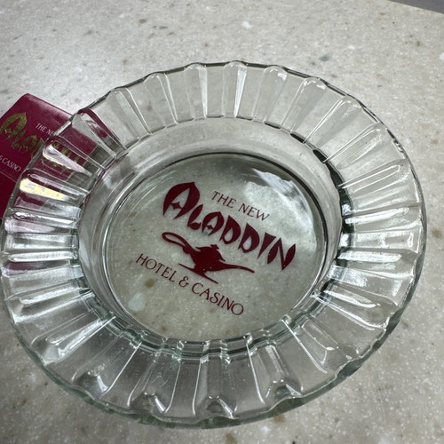 Vintage New Aladdin Hotel & Casino Las Vegas Glass Ashtray and Matchbook 1508 - Picture 4 of 6