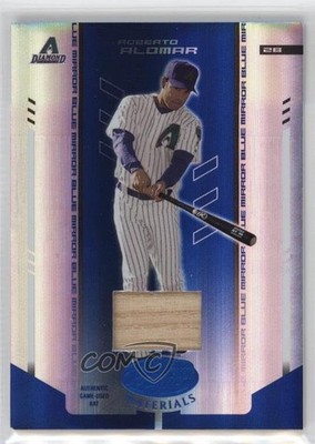 2004 Leaf Certified Materials Blue Mirror Bat /100 Roberto Alomar #162 HOF 04br