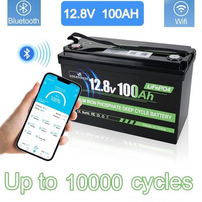 4/2/1x 12V 100Ah LiFePO4 Lithium Battery Deep 10000+ BMS For Solar Golf Cart RV