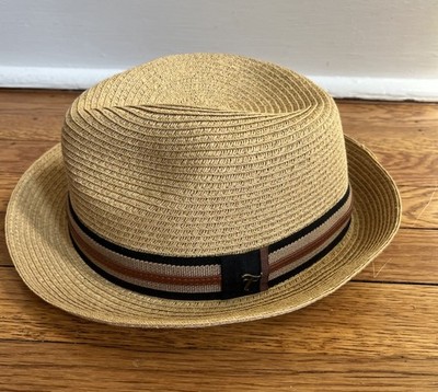 Tidal Tom Fedora Hat M/L Woven Straw Safari Fedora Beach Tropical Travel