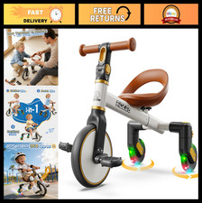Triciclo 3 en 1 para niños pequeños de 2 a 5 años, triciclo de deriva con giro de 360 °, rueda iluminada