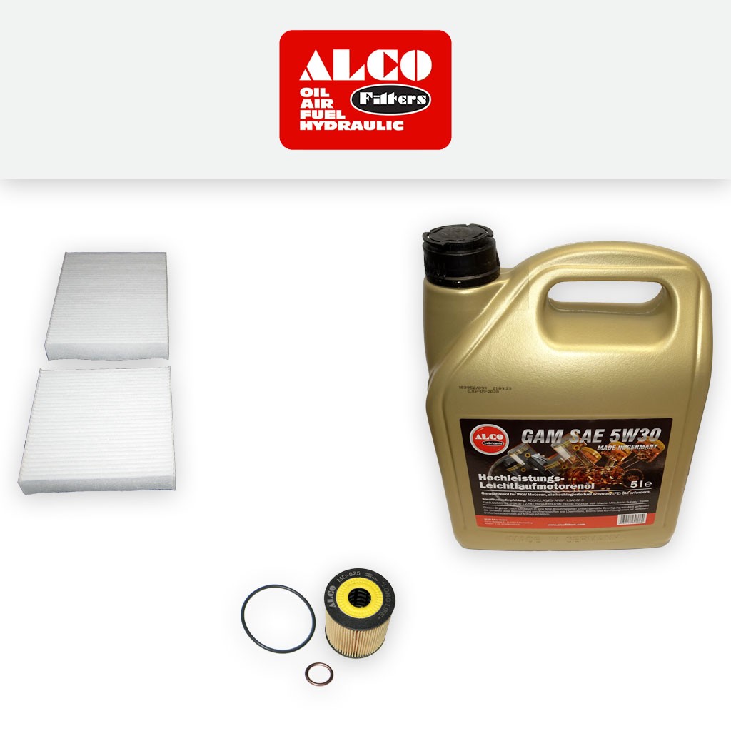 SERVICE KIT for PEUGEOT 207 1.4 16V VTI OIL CABIN FILTERS +5w30 OIL (2007-2013)