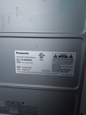 Panasonic Viera TH-50PX5OU 50 Inch Plasma TV | eBay