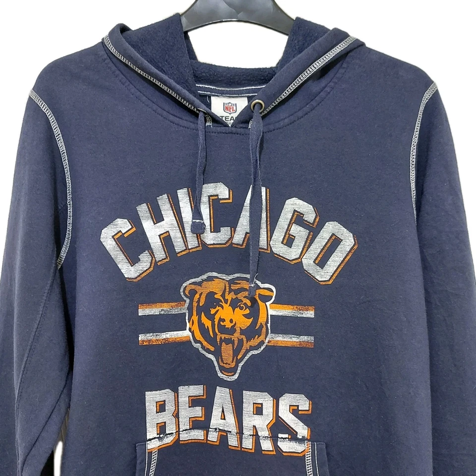 Винтажная женская толстовка с капюшоном NFL Chicago Bears 90-е темно-синий размер XL - Изображение 2 из 4