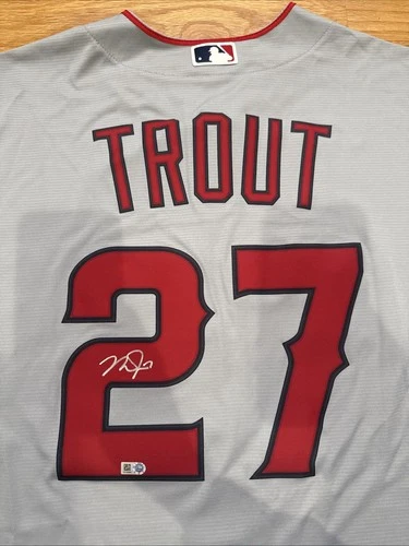 Mike Trout Autographed Signed Angels Authentic Jersey MLB Hologram Authenticated