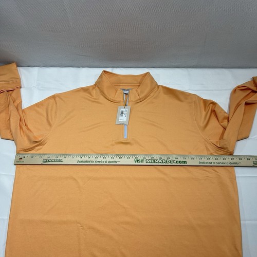 NWT Peter Millar X Orange Crush Men XXL Perth Performance 1/4 Zip Pullover Logo - Picture 6 of 11