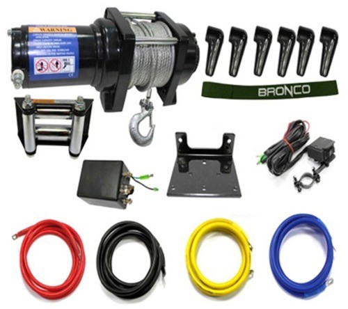 Bronco 2500lb. Winch with Steel Cable AC-12015 2500 LB STEEL CABLE - Picture 1 of 5