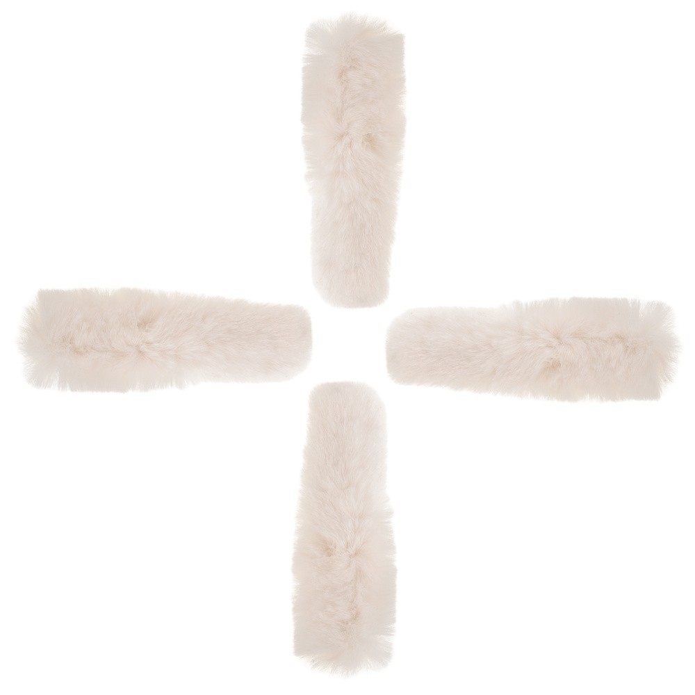 APL 4 Pezzi Aggiunta Cinghia Tacco Velluto Staccabile Peluche Foro Scarpa Accessorio