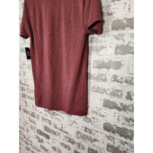 Volcom Graphic T-Shirt Men's Small Burgundy Short Sleeve Stone Made Liner Skater - Picture 11 of 19