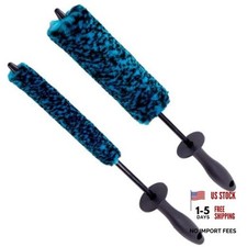Wheel Barrel Brush Set, Cleaning Brush for Wheels and Car Detailing 2 Pack