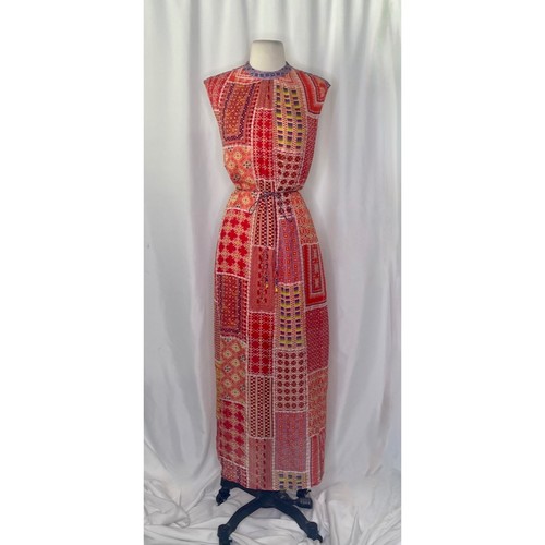 Anthropologie TANVI KEDIA Embroidered Beaded Sol Dress Maxi Bohemian Boho Small - Picture 2 of 15