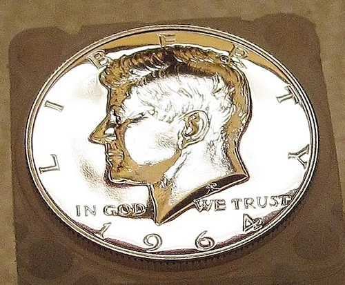 1964 Kennedy  Gem  Proof 90% Silver  EYE CANDY Blazing White Luster #903 - 1