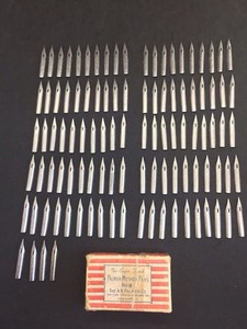 Palmer Method Dip Pen No. 9 Nibs Lot Of 104 In Damaged Box