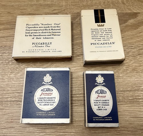 4x Vintage PICCADILLY Cigarette Packets Joblot Number One, Deluxe, Juniors Empty - Picture 6 of 8