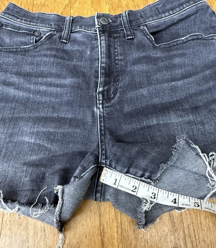 MADEWELL ~ High Rise Cutoff Shorts Denim anthrazit grau Waschung Damengröße 29 - Bild 9 von 11