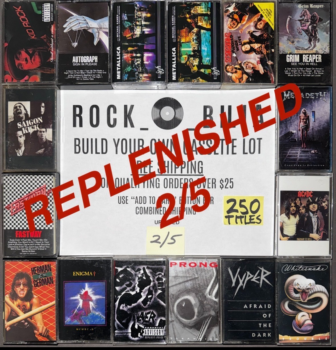 $1 and UP 80s 90s METAL Buy $25 get free shipping CASSETTE TAPES BUILD YOUR LOT