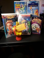 5 Family VHS Bundle Lot Classic Disney Princess Bride To. & Jerry Will Wonka