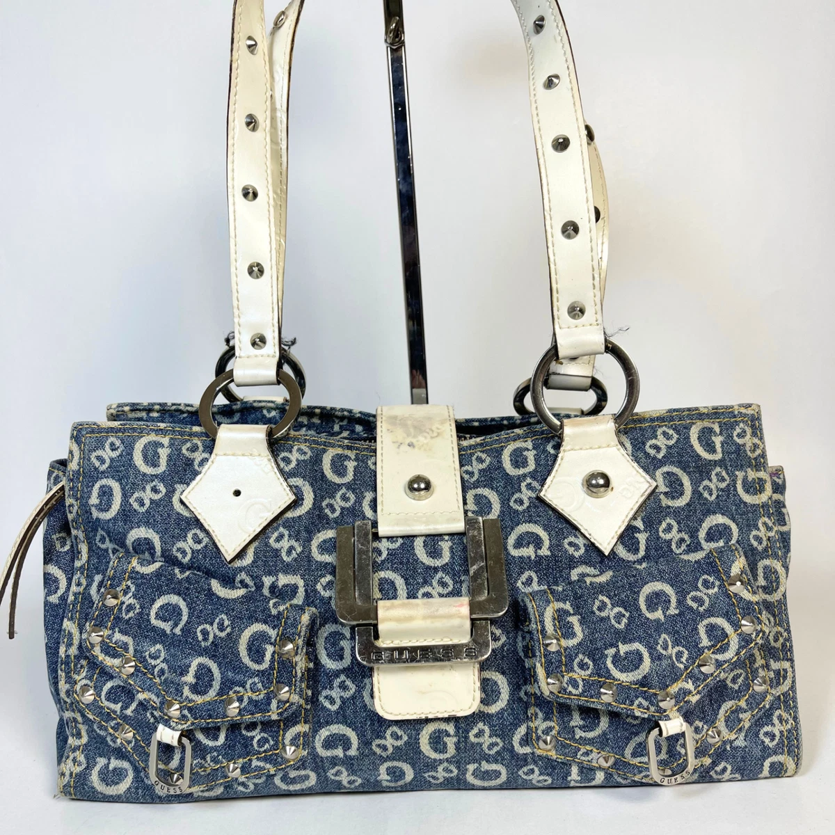 レア✨ GUESS ショルダーバッグ Y2K Purse デニム モノグラム GUESS Denim Exterior Bags & Handbags for Women for sale - eBay