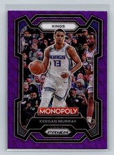 2023-24 Panini Prizm Monopoly #78 Keegan Murray Purple NBA Kings Color Match