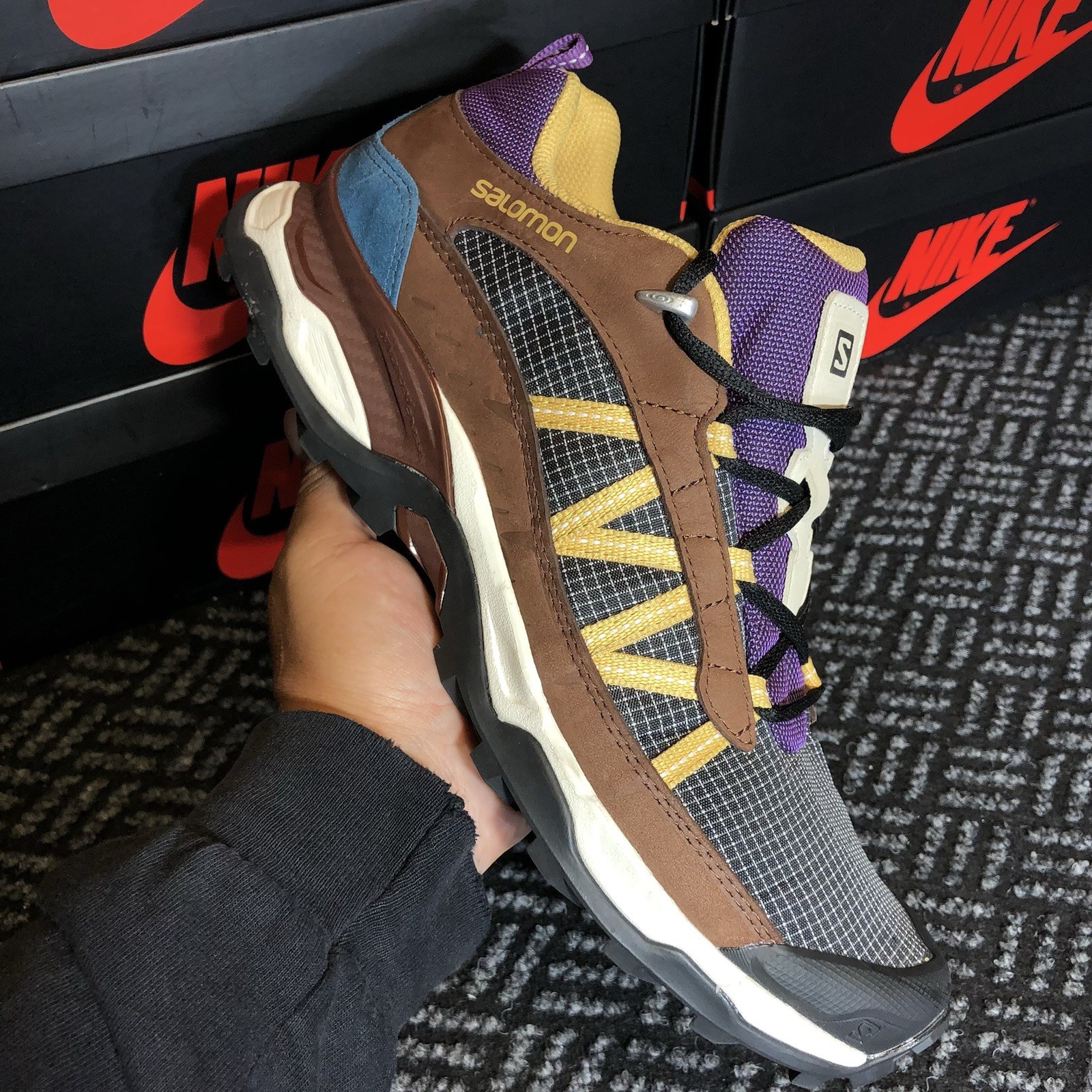 SALOMON SHELTER BASSO CIOCCOLATO MARRONE VIOLA TAGLIA DONNA 11 UOMO 10