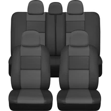 Faux Leather Car Seat Cover Full Set Waterproof Seat Protectors for SUV and T...