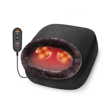 Snailax 2-in-1 Shiatsu Foot and Back Massager with Heat - Kneading ... Fast Ship