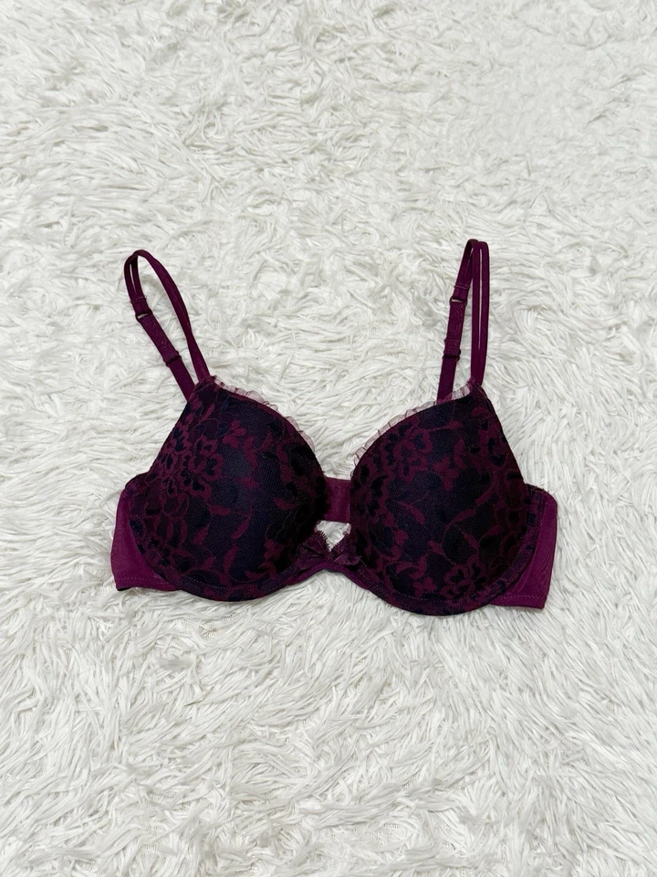 Encaje Floral DKNY - Púrpura Profundo Talla 32C Foto 3 de 4