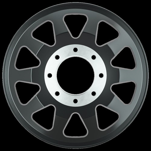 20x8.25 Hostile H400 Dually Inner Asphalt (Black) Wheel 8x210 (115mm) - Picture 3 of 7