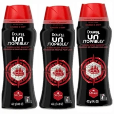 LOT OF 3 Downy Unstopables Old Spice Scent In-Wash Scented Booster Beads 14.8Oz