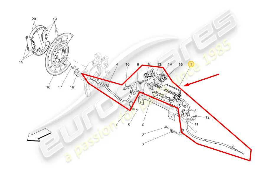 メル59252 14-17 Maserati Ghibli RWD Electronic Parking Brake Actuator