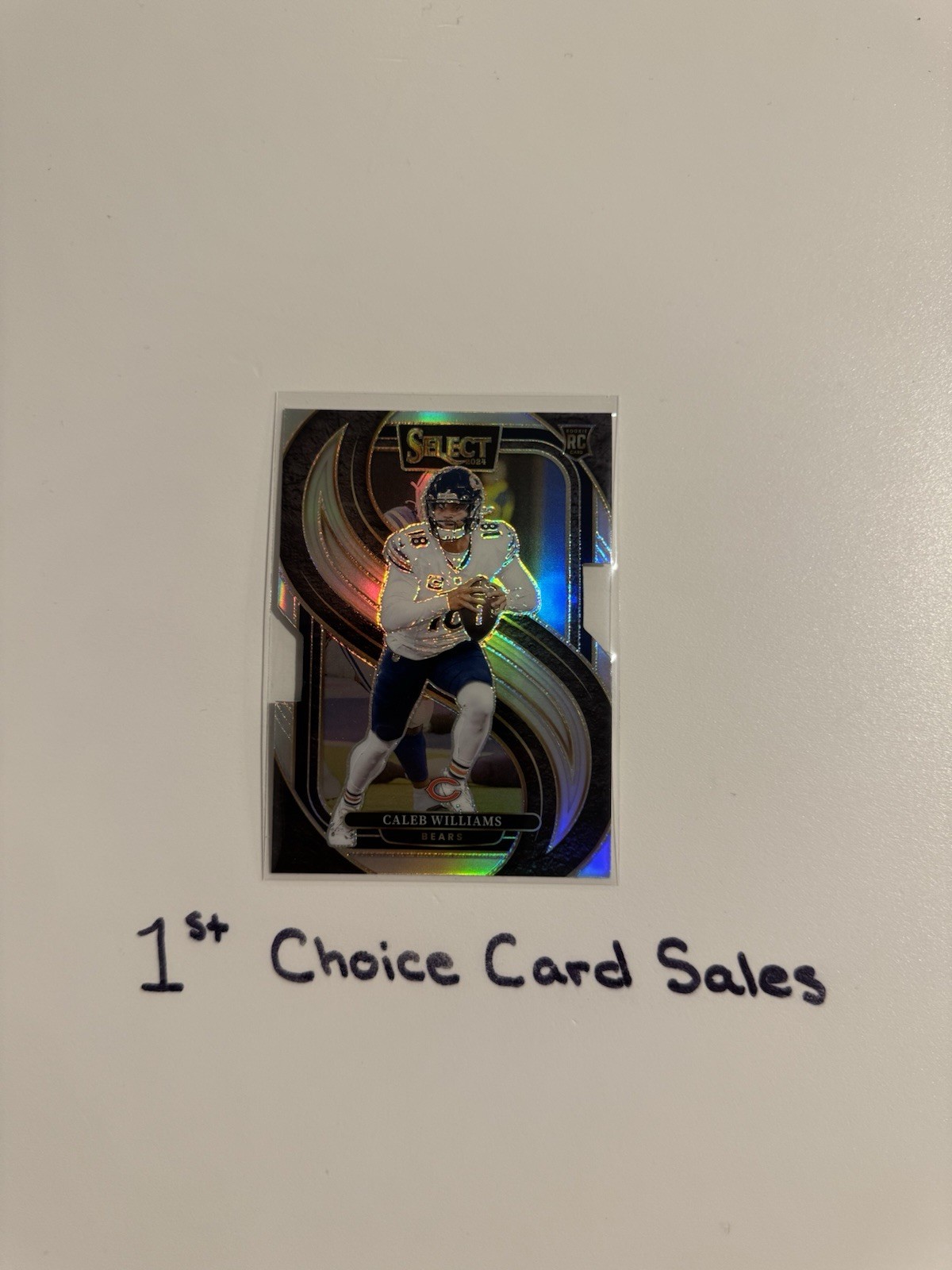 2024 Panini Select - Premier Level Caleb Williams #114 Silver Prizm Die-Cut (RC)