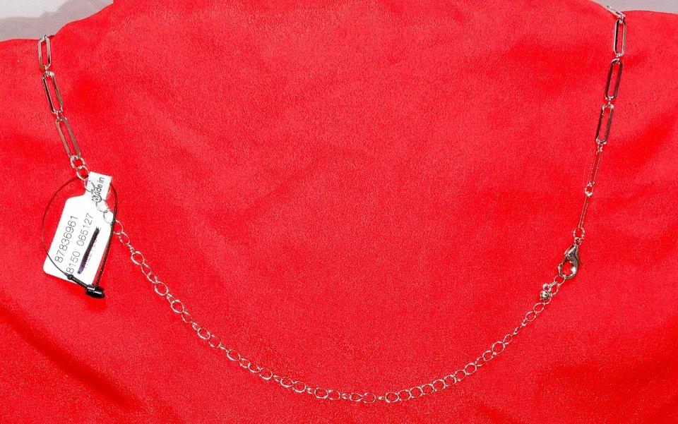 Collar Colgante Corazón Free People Spektor en Plata Nuevo con Etiquetas Grueso Retro 87836961 Foto 4 de 4