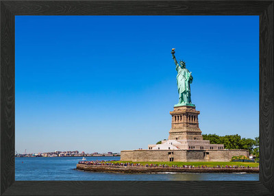 Liberty Island Gerahmtes Wandbild Poster Leinwanddruck Bild