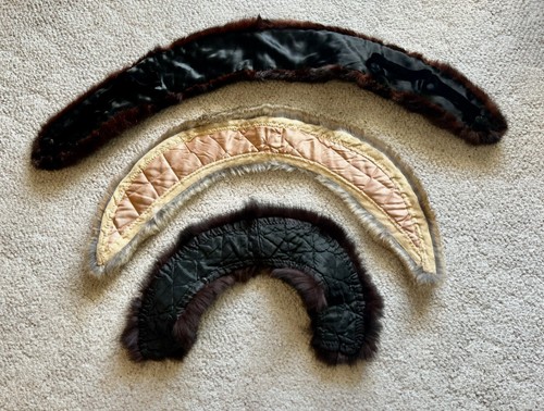 Vtg 3 Piece GENUINE FUR -Mink? Collar with Clips 42” - Plus 2 Other Fur Collars - Photo 2/19