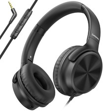 Over Ear Headphones Wired, 3.5mm Foldable Wired Headphones with Microphone, V...